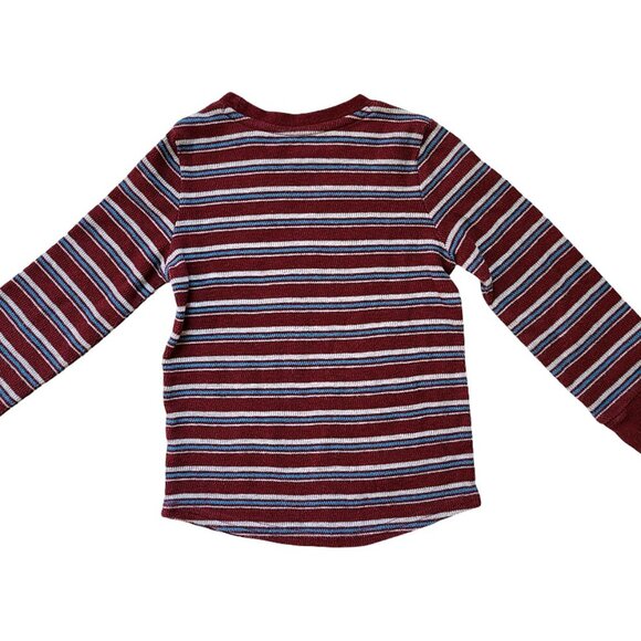 Boys 4t Long Sleeve Sweater Top Red Stripes Preppy Stylish Okie Dokie Brand - Picture 3 of 6